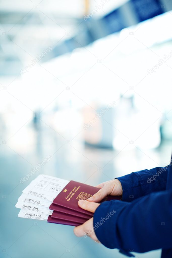 Passports and boarding passes
