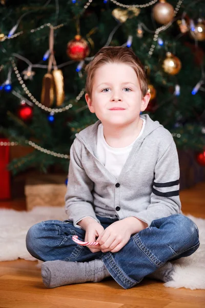 Weihnachtliches Jungen-Porträt — Stockfoto