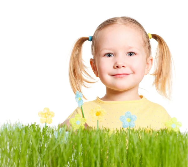 小さな女の子の春の肖像画 — ストック写真