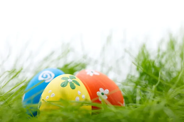 Huevos de Pascua en la hierba —  Fotos de Stock