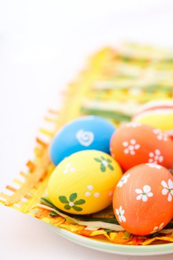 Hand painted Easter eggs clipart