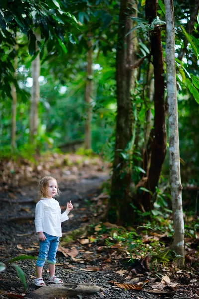 Κοριτσάκι σε ένα δάσος — Φωτογραφία Αρχείου