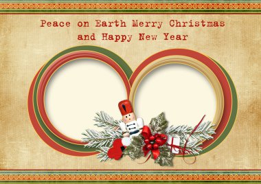 Holiday's greeting card with the wishes clipart