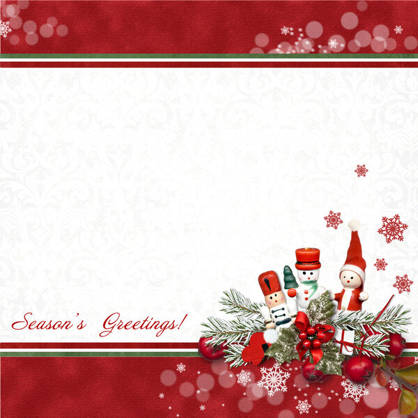 Greeting card with Nutcracker