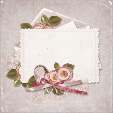 Beautiful frame on vintage background clipart