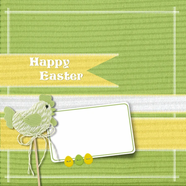 Cartão de Páscoa com frango — Fotografia de Stock