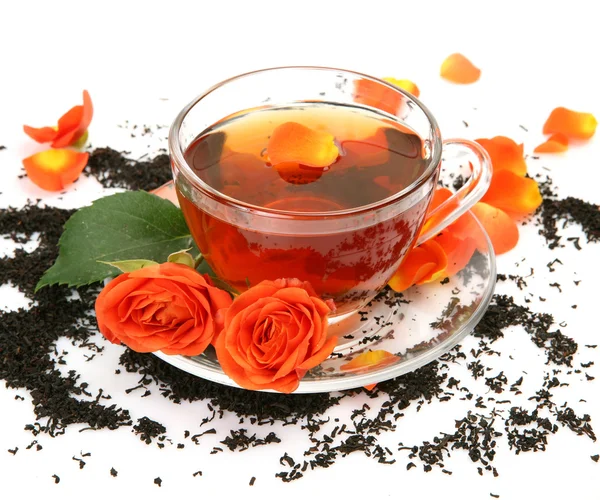 Tè e rose — Foto Stock