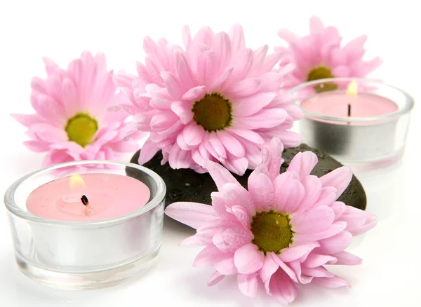 Blumen und Kerzen — Stockfoto