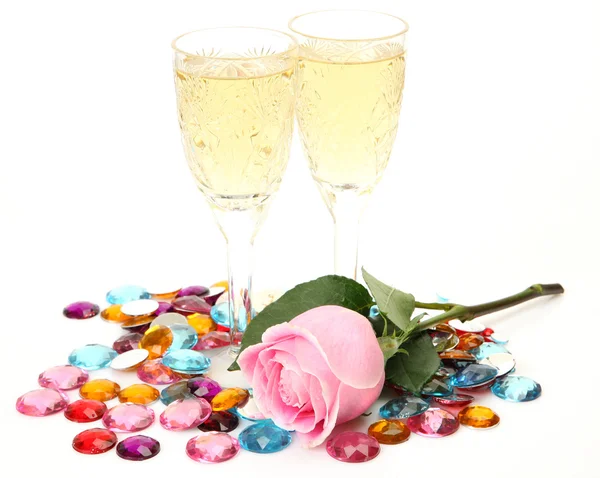 포도주와 장미 — 스톡 사진