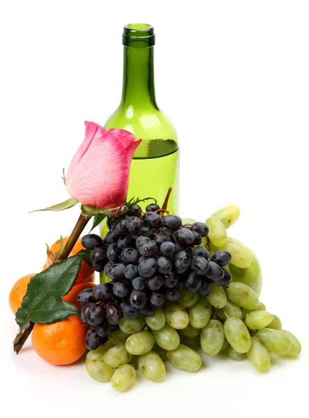 Wine and grapes Stock Photo