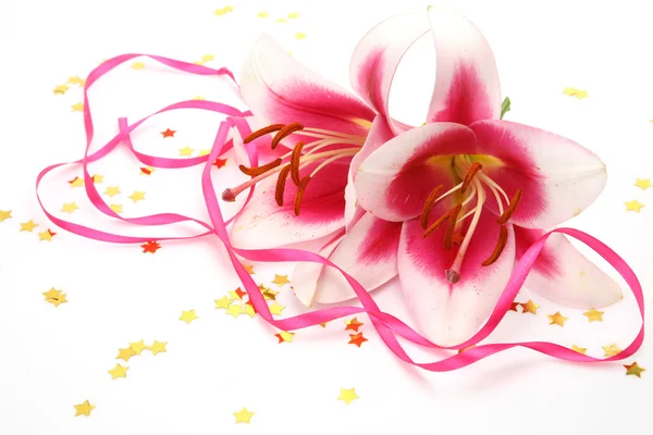 Fleurs et confettis Images De Stock Libres De Droits
