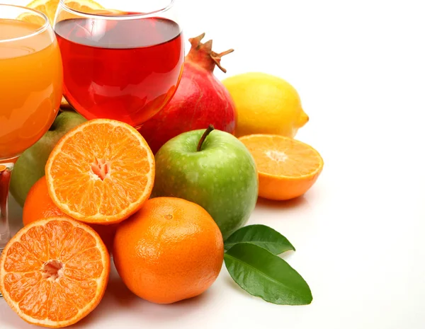 신선 한 과일 과 주스 — 스톡 사진