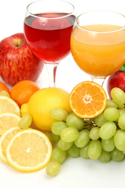 Fresh fruit and juice — Stock Photo, Image
