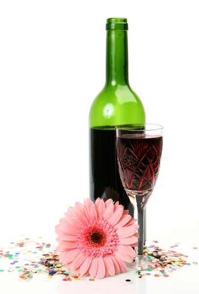 酒和花 — 图库照片