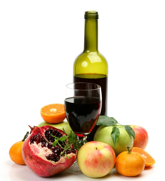 Vino y frutas —  Fotos de Stock