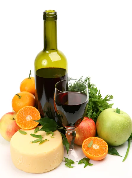 Вино та фрукти — стокове фото