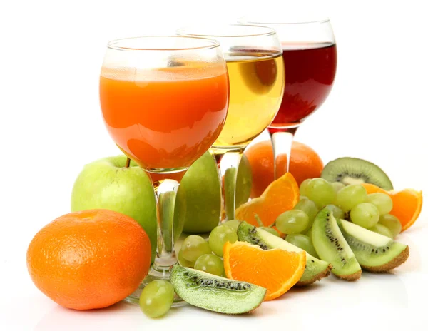 신선 한 과일 과 주스 — 스톡 사진