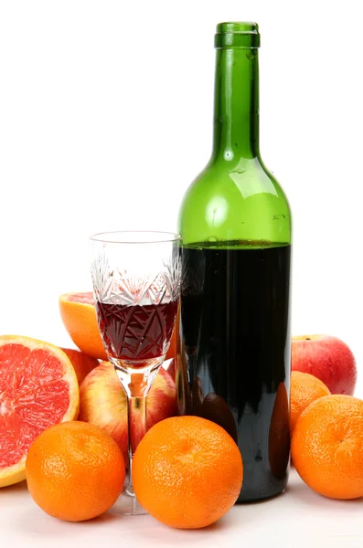 熟した果物やワイン — ストック写真