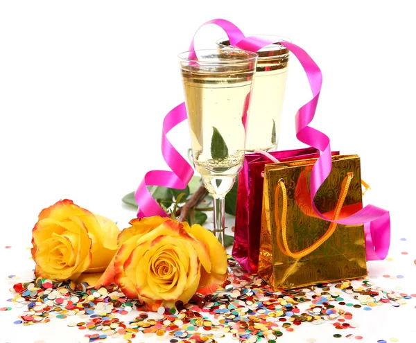 Stock image Wine and roses