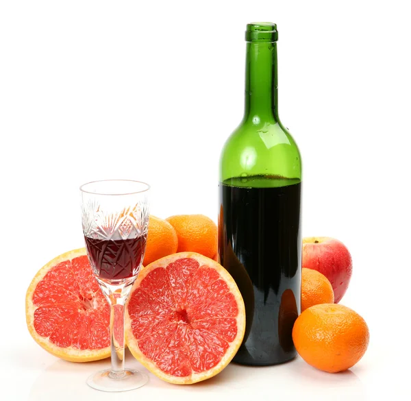 Wine and fruit — Stock Photo, Image