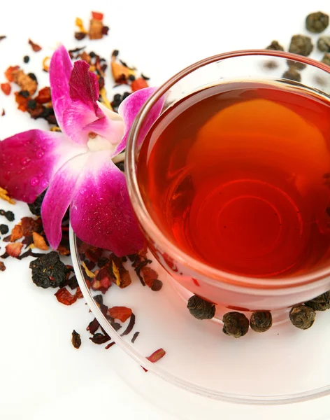 Té y flor —  Fotos de Stock