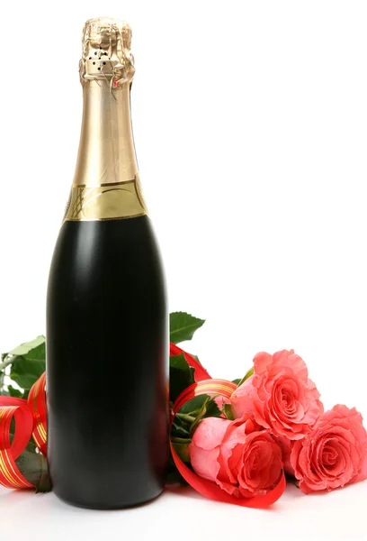 Champanhe e rosas Fotografias De Stock Royalty-Free