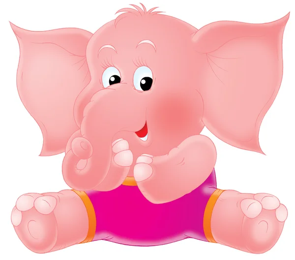 Rosa elefant — Stockfoto