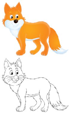 Red fox clipart