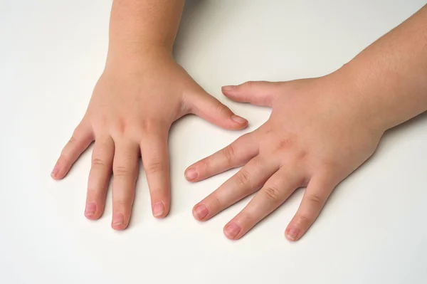 子供の手の分離 — ストック写真