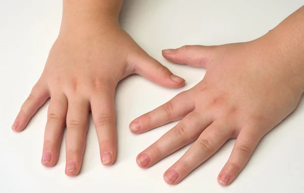 Παιδί χέρι απομονωθεί — Φωτογραφία Αρχείου