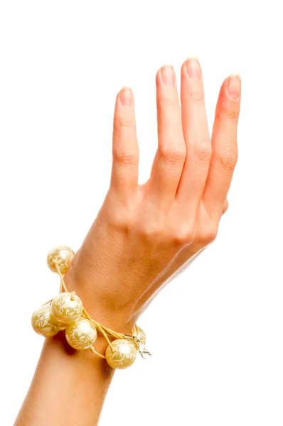 Ожерелье в руке — стоковое фото