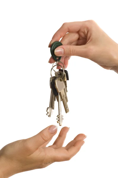 Handing a set of keys — Stock Photo, Image