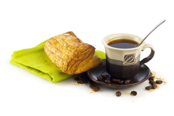 Хлібобулочні вироби з кавою — стокове фото