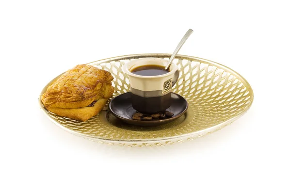 Bakery foodstuffs with coffee — Stock Photo, Image