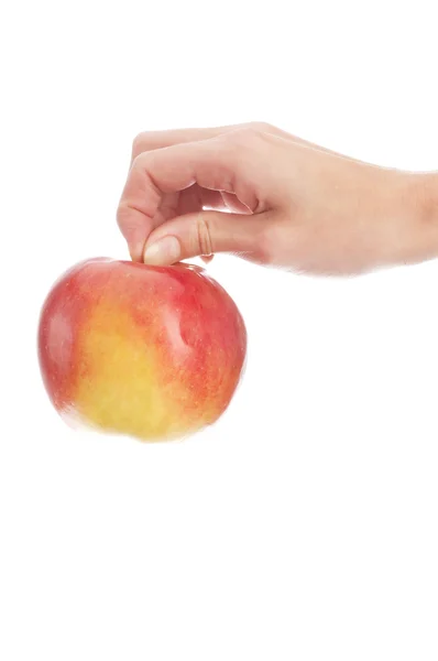 Apfel in der Hand — Stockfoto