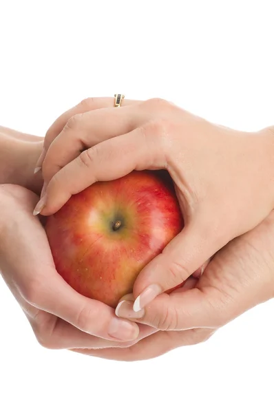 Pomme dans les mains — Photo