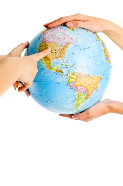 stock image Globe in hands