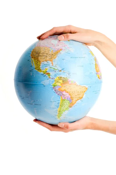 stock image Globe in hands