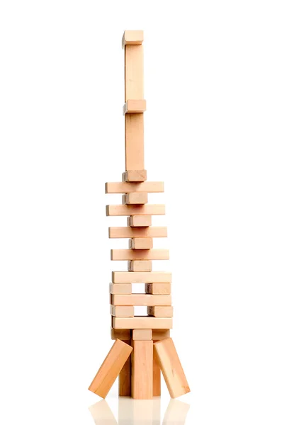 木头块塔 — 图库照片