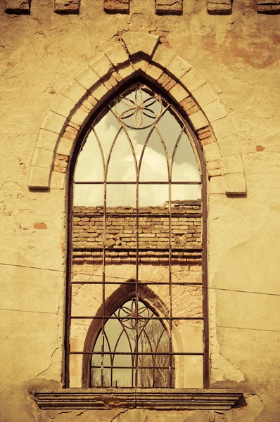 Stock image Window in old ruined church