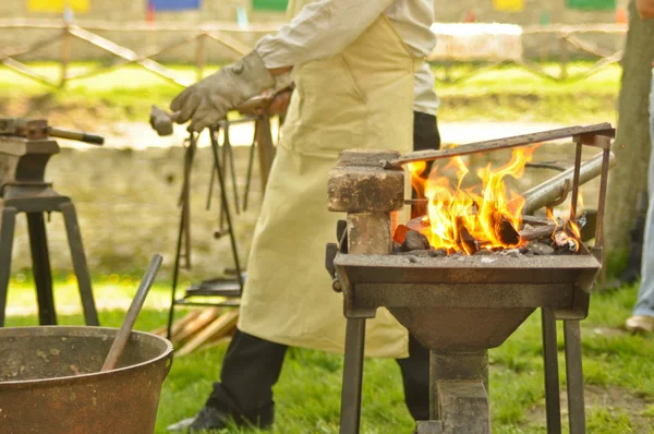 stock image Blacksmith working