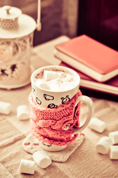 Kaffee und Marshmallows — Stockfoto