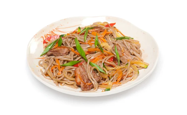 stock image Pork with Rice Noodles and Vegetables