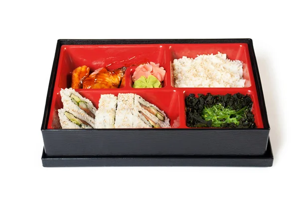 Japansk måltid i en låda (Bento) — Stockfoto