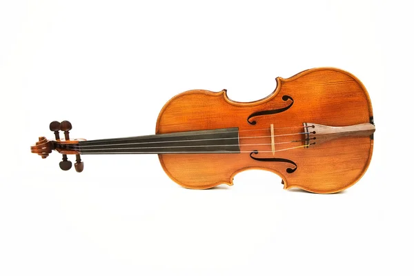 Old violin over white — Stock Photo, Image