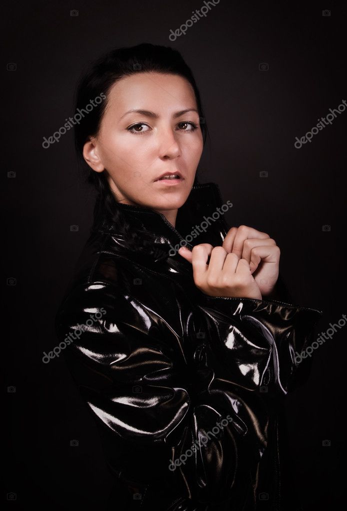 Female spy in latex Stock Photo by ©Demian 10433210