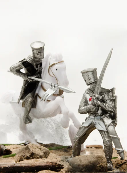 Middeleeuwse ridders - kruisvaarders — Stockfoto