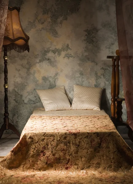 复古风格的卧室 — 图库照片