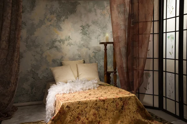 Interior del dormitorio en el estilo vintage — Foto de Stock