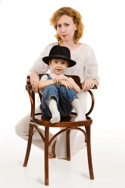 Matka a její malý syn — Stock fotografie